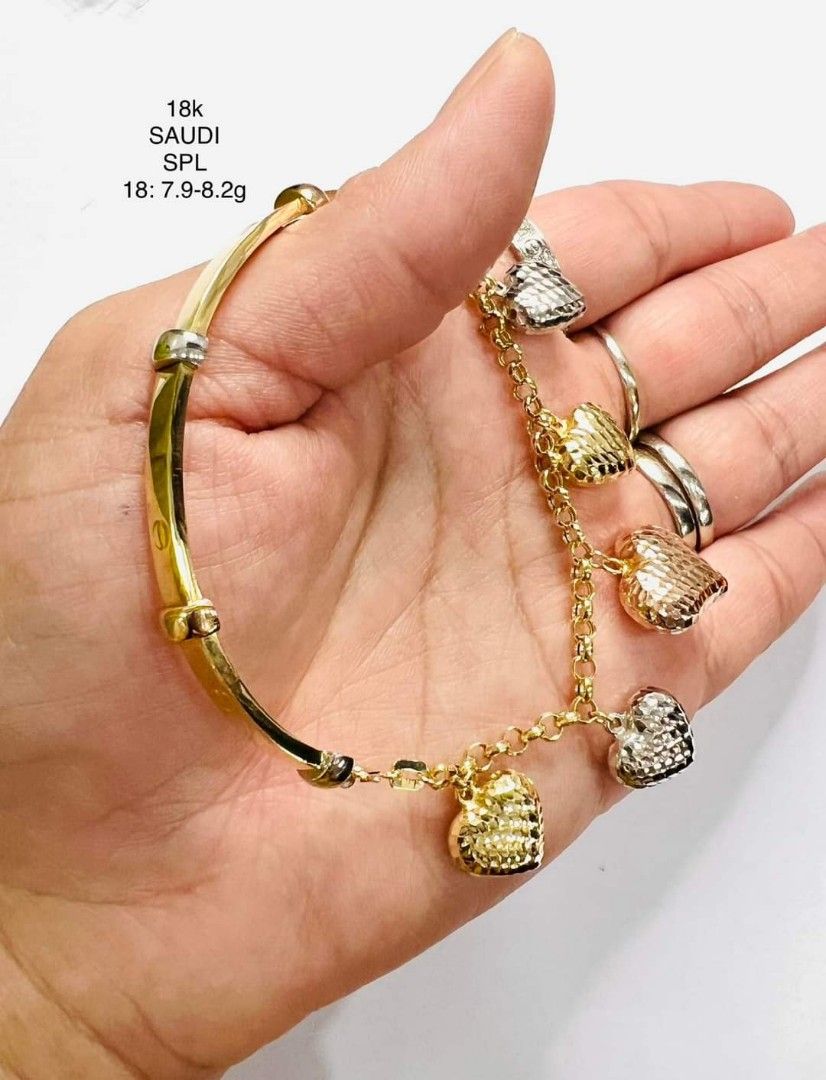 18K Saudi Gold Half Bangle (Category: Bracelets) located in Manila. Submitted by RealGoldPawnable18K21K24K (Listing ID 1252419291, Image 3). Description: For those interested Buyer's, Please Read‼️ 🔵 Sa mga nag dududa po, please paki-check po muna reviews ko dito sa carousell bago po kayo makipagtransact sakin para sa ikakapanatag nyo po. Dahil Payment First policy po ako. NO MEET UP / NO COD‼️ 🔴 LEGIT GOLD SELLER w/ DTI Permit Registered📃 ⚫ F