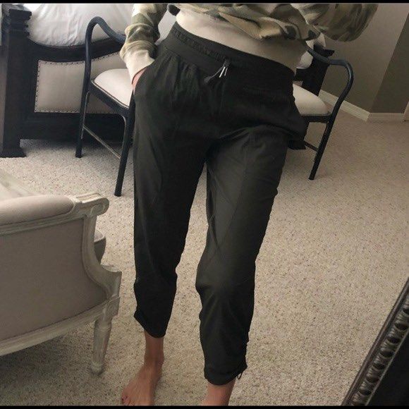6) Lululemon Dance Studio Mid-Rise Cropped Pant in Dark Olive, Women's  Fashion, Activewear on Carousell