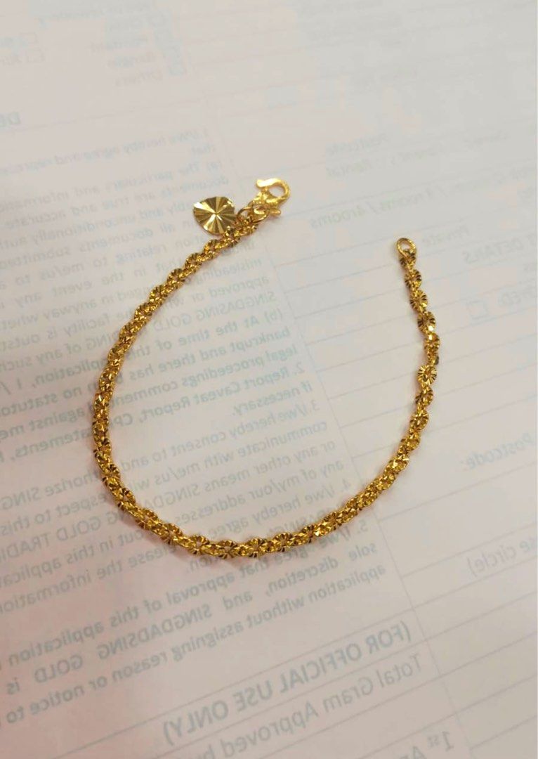 Gold top sunflower bracelet