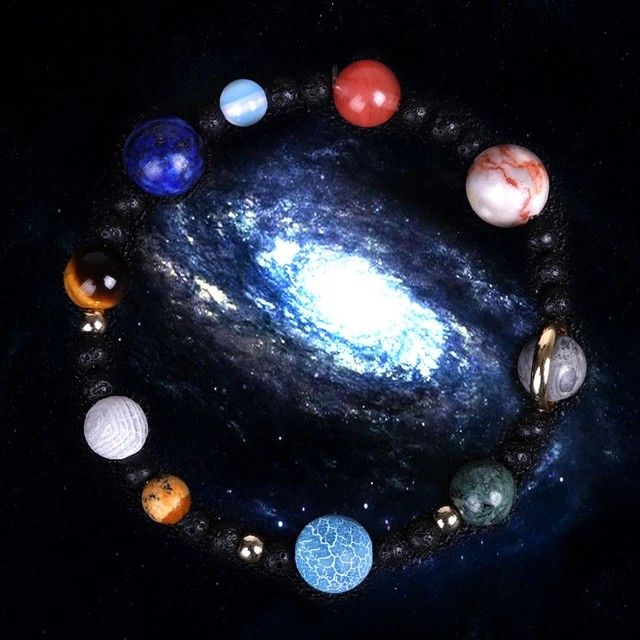 Solar System Eight Stone Planet Bracelet Planets Natural Stone Universe  Planets on eBid United States | 220381557