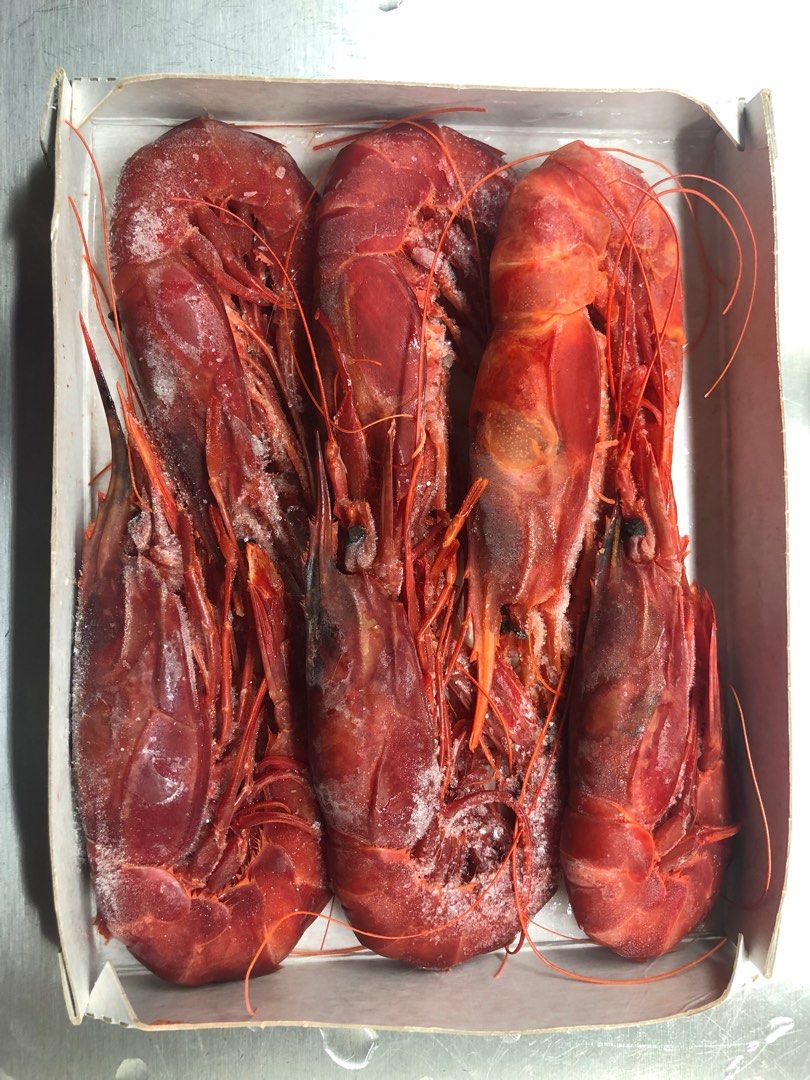 西班牙野生急凍刺身級紅蝦, 嘢食& 嘢飲, 冰凍食物- Carousell