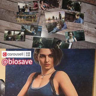 (送海報!) 生化危機: 死亡島 13張貼紙 JILL 吉兒 CHRIS CLAIRE REBECCA BIOHAZARD DEATH ISLAND poster 里昂 figure