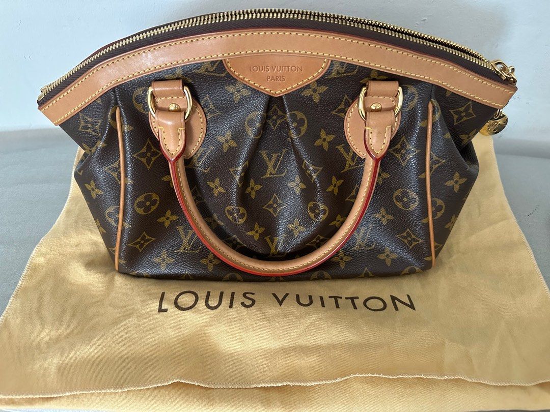 Louis Vuitton Monogram Tivoli PM Brown Leather Satchel Bag