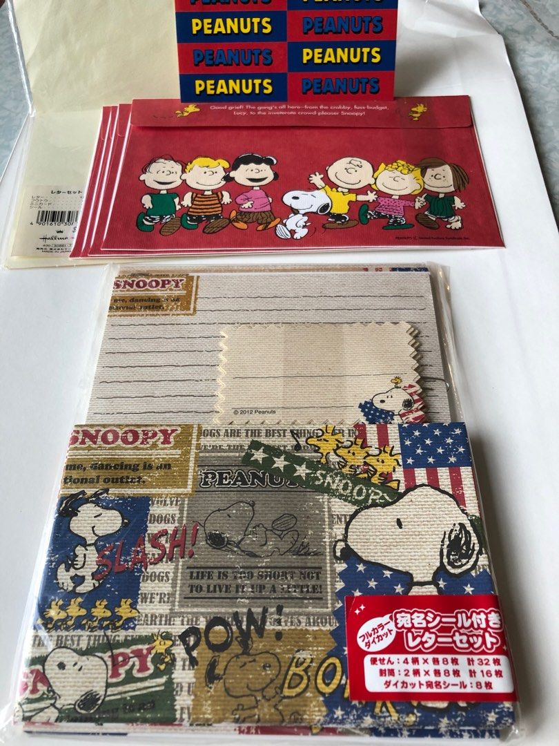 日本製 Japan Snoopy Peanuts Sally Charlie Brown Lucy Van Pelt letter set ...
