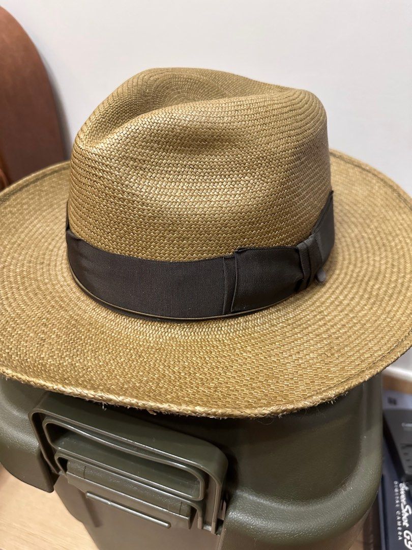 全新) The h.w Dog & Co Panama Hat 男裝編織草帽連吊牌D-00406