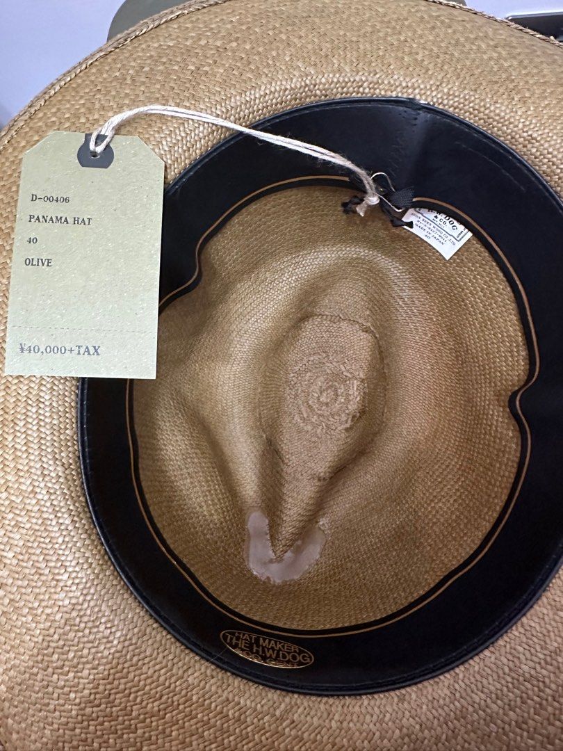 全新) The h.w Dog & Co Panama Hat 男裝編織草帽連吊牌D-00406