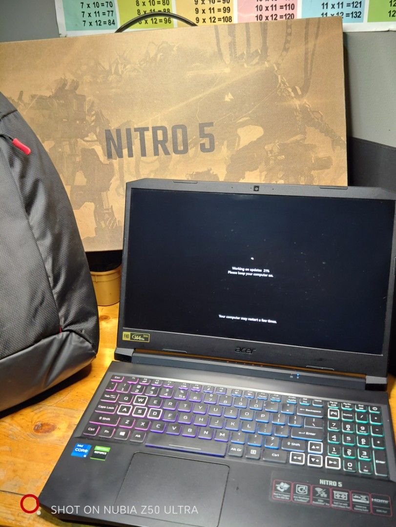 Acer Nitro 5 (16gb RAM) 512 SSD (Category: Laptops & Notebooks) located in Quezon City. Submitted by papocalypse.com (Listing ID 1252543523, Image 3). Description: Acer Nitro 5 RTX 3050 i5 11th Gen Still under warranty up to December 2023 512gb SSD 16 Gb RAM With Box Message me for offers. Issue:Need to be plugged all the the time Can do meet up around the metro. Preferably Cubao/Anonas LRT..