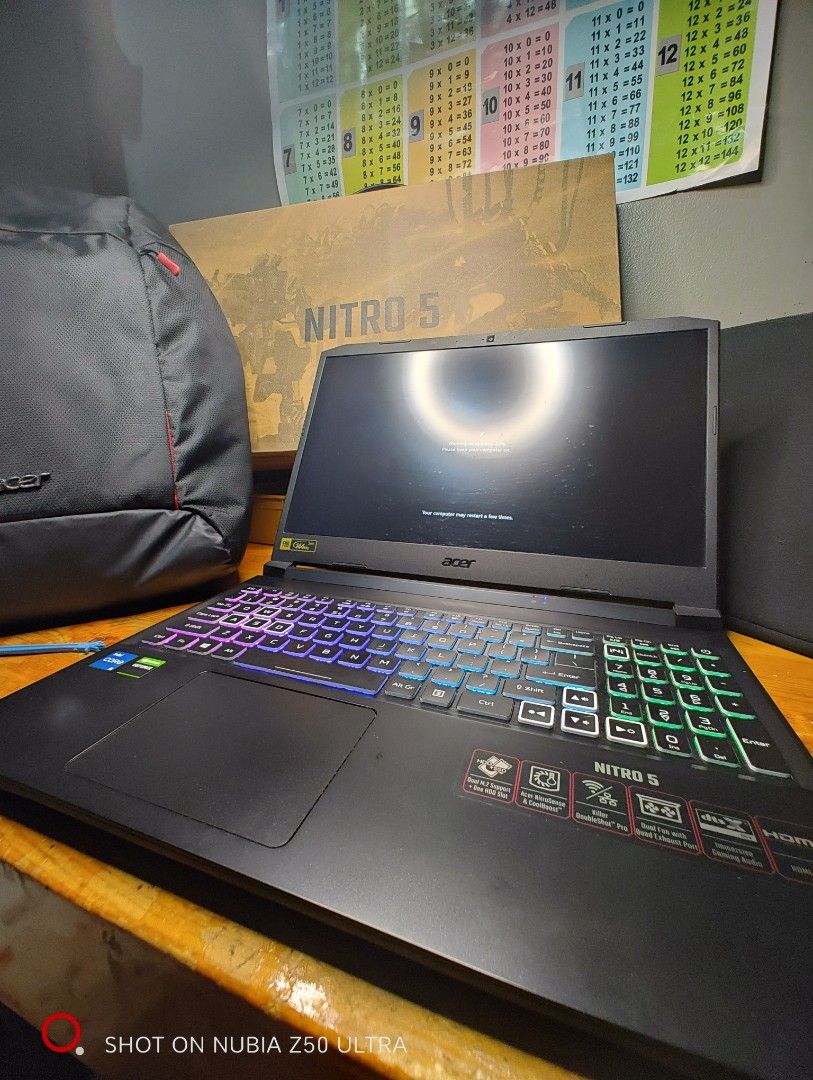 Acer Nitro 5 (16gb RAM) 512 SSD (Category: Laptops & Notebooks) located in Quezon City. Submitted by papocalypse.com (Listing ID 1252543523, Image 2). Description: Acer Nitro 5 RTX 3050 i5 11th Gen Still under warranty up to December 2023 512gb SSD 16 Gb RAM With Box Message me for offers. Issue:Need to be plugged all the the time Can do meet up around the metro. Preferably Cubao/Anonas LRT..