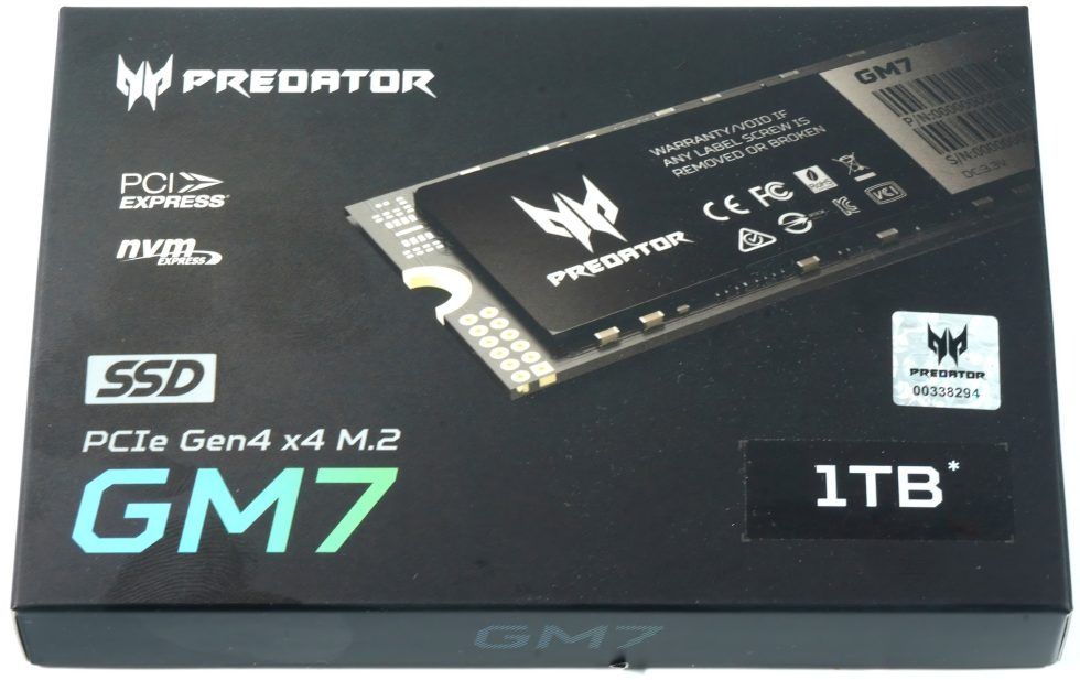 Acer Predator GM7 PCIe 4.0 M.2 SSD 1TB, 電腦＆科技, 電腦周邊及配件