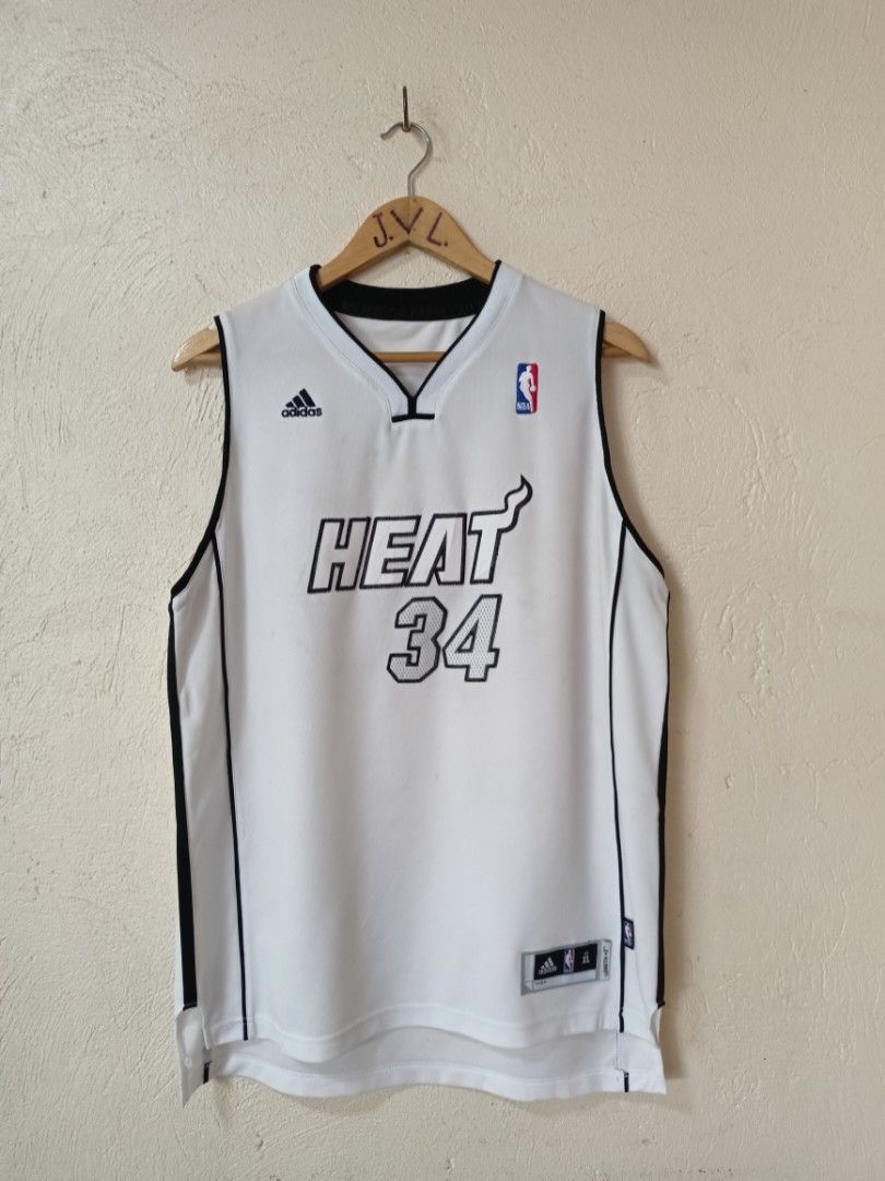 adidas, Shirts, Adidas Nba Authentic Swingman Miami Heat Ray Allen 34  White Jersey Size Xxl
