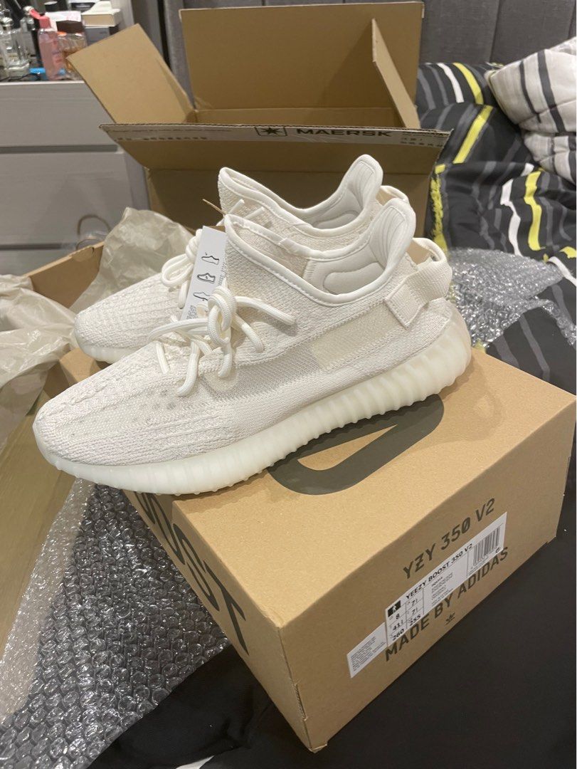 Adidas yeezy v2 350 bone white uk7.5 Men s Fashion Footwear