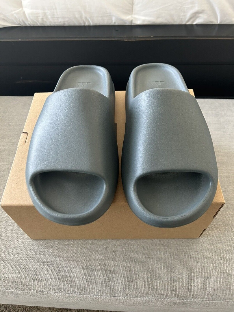 Adidas YZY Yeezy Slide Slate Ocean Sneakers Sandals, Men's Fashion,  Footwear, Flipflops and Slides on Carousell