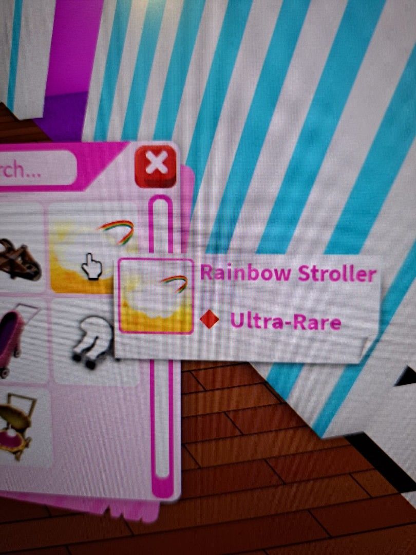 Adopt me rainbow stroller, Video Gaming, Gaming Accessories, InGame