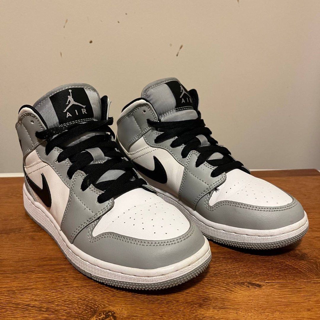 Air Jordan 1 Mid GS Light Smoke Women s Fashion Footwear