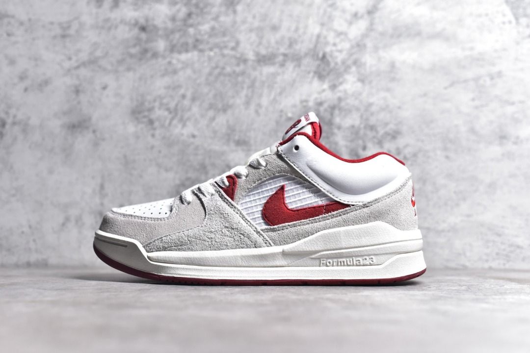 Air Jordan Stadium 90 Low White with Red shoes