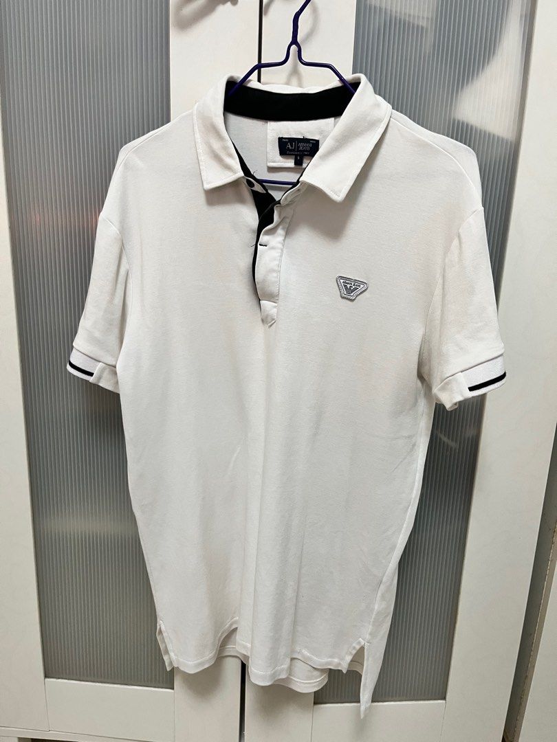 Armani jeans white polo outlet