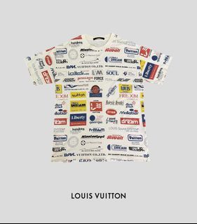 LOUIS VUITTON 19AW Logo Print T-Shirt M White X Multicolor