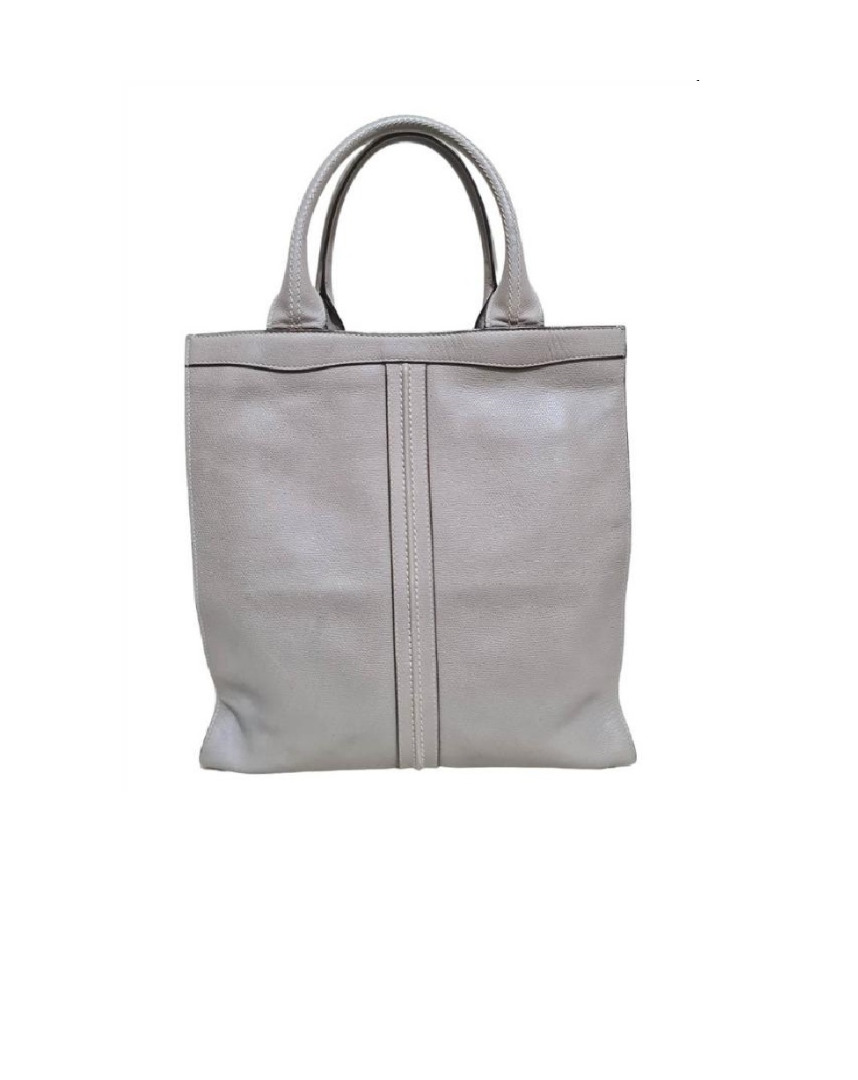 AUTHENTIC VALEXTRA MEDIUM PUNCH TAUPE LEATHER TOTE BAG on Carousell