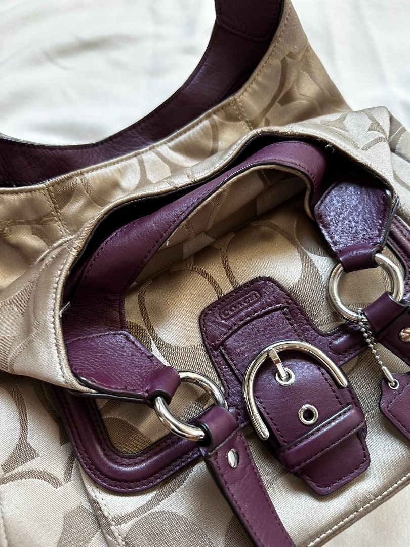 Authentic Vintage Coach Hobo Satchel Shoulder Bag in Light Brown
