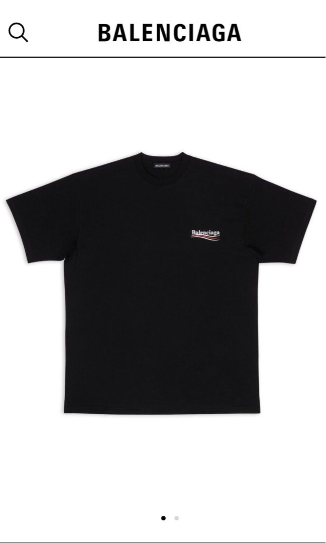 Men's Political Campaign T-shirt Regular Fit in Black