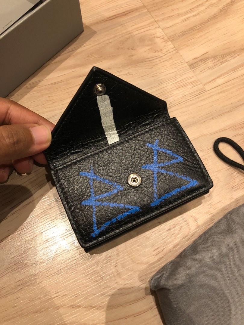 Balenciaga papier mini online wallet graffiti