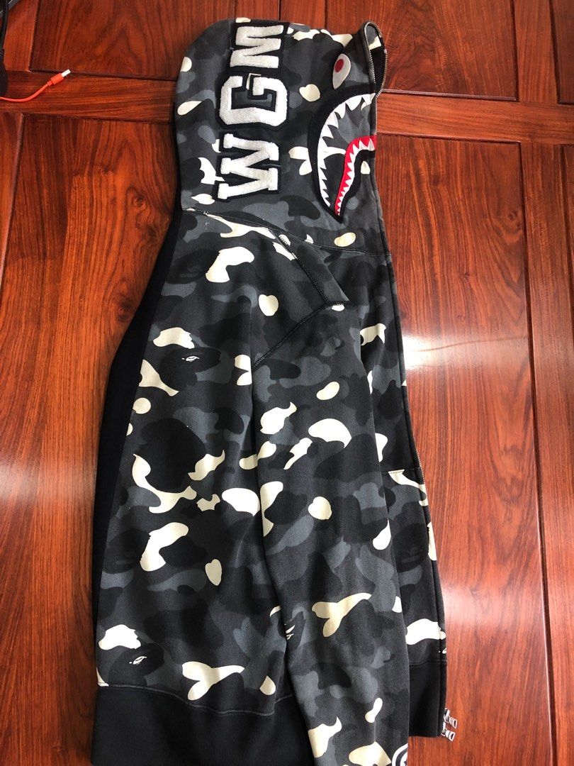 Bape city camo half shark hoodie online