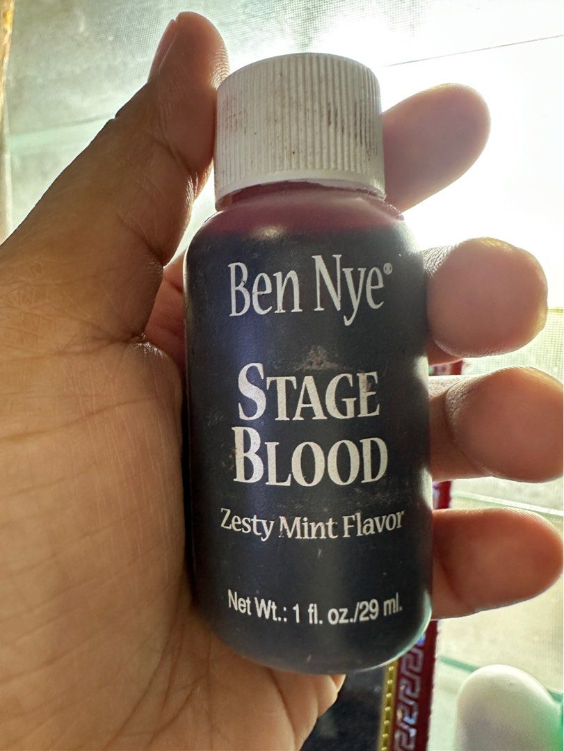 Ben Nye Stage Blood 29ml (Category: Makeup) located in General Santos City (Dadiangas). Submitted by toysville888 (Listing ID 1252419256, Image 1). Description: Authentic Ben Nye Stage blood used for fake blood make-up zesty mint flavor 99% full.. see pictures pls addl 100sf via j&t gcash payment.