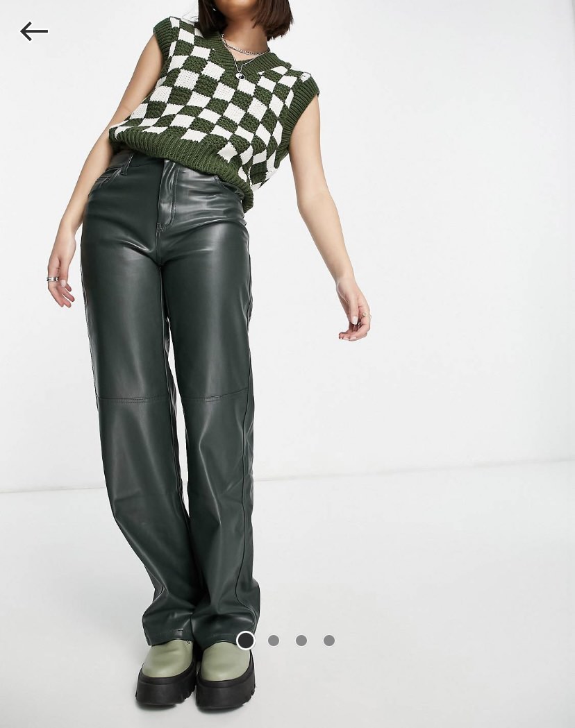 bershka leather pants Women s Fashion Bottoms Jeans Leggings
