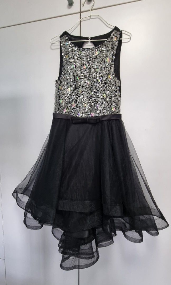 Girls black lace dress shop