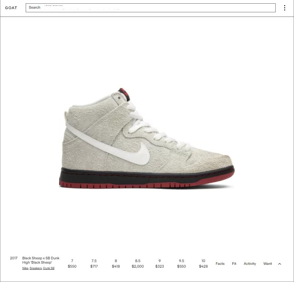 sb dunk high black sheep