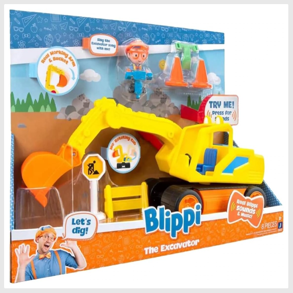 Blippi Excavator Fun Freewheeling Vehicle with Features Including 3