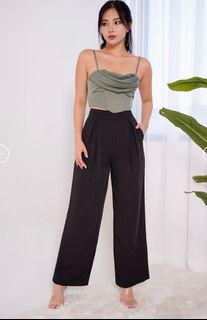 Nevaeh High Rise Super Flare Pants – Sand + Charcoal