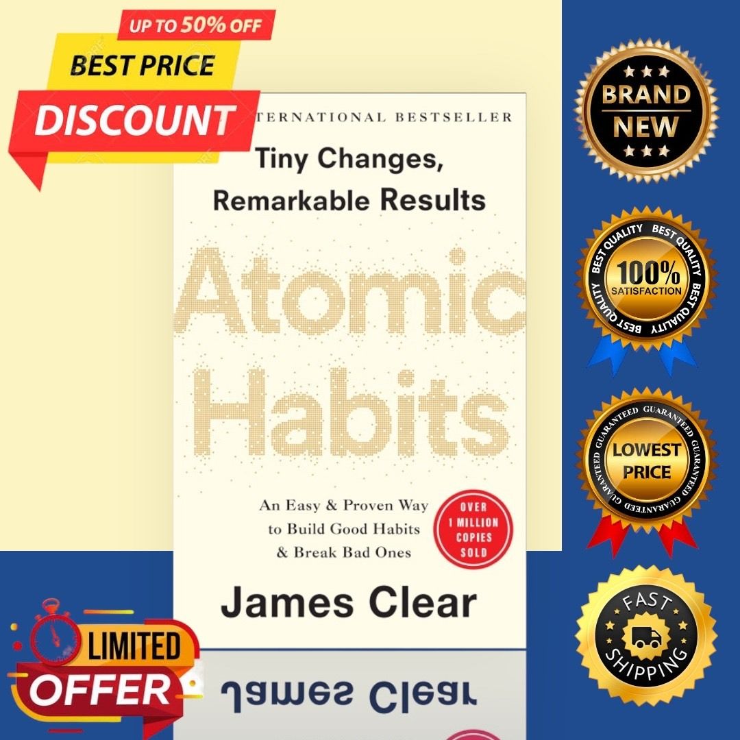 [BRAND NEW AUTHENTIC] ATOMIC HABITS [FLASH SALE] (Category: Storybooks) located in Mandaluyong City. Submitted by pattotie_bookshop (Listing ID 1192868041, Image 1). Description: !!! GREAT DEALS IN MY STORE !! Visit our shop to get the lowest prices and the best deals yet. I know you want it! Ano pang hinihintay mo, Add to Cart na! Lazada Link : https://s.lazada.com.ph/s.h6EBV Shopee Link : http://shopee.ph/pattotie_bookshop PS: Please do support