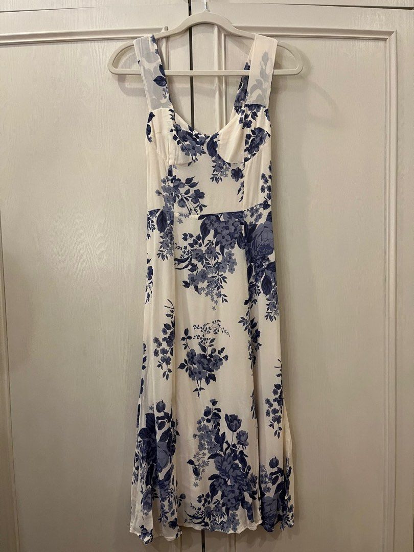 Brand new authentic reformation blue floral dress, Women's Fashion, Dresses  & Sets, Dresses on Carousell