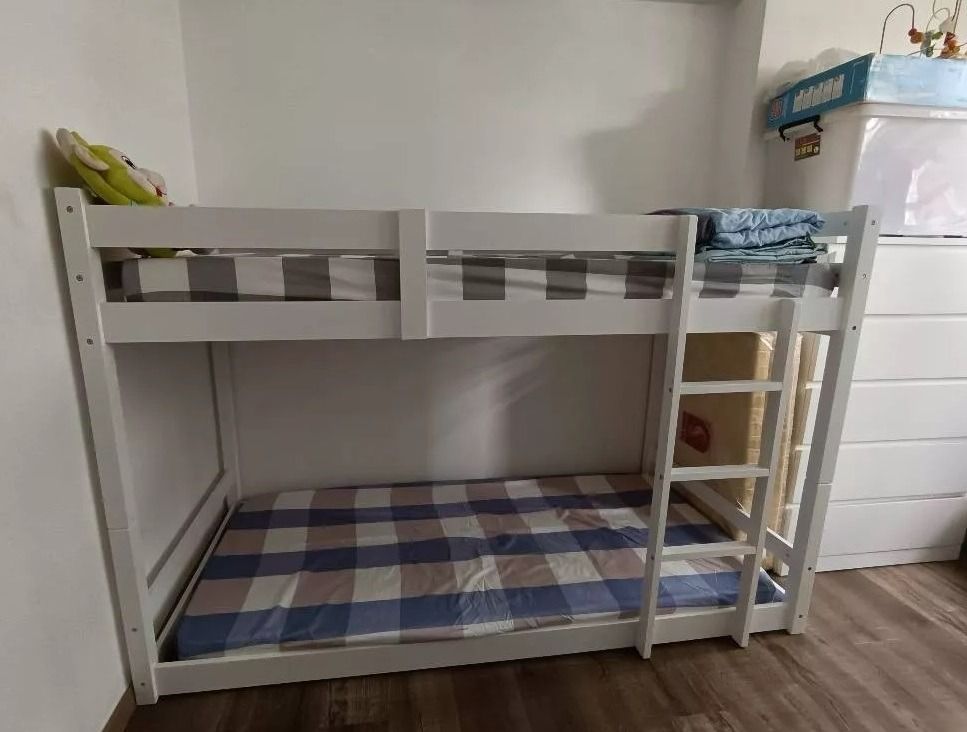 Brand New White Children Double Decker Bunk bed Furniture Home Living Furniture Bed Frames Mattresses on Carousell