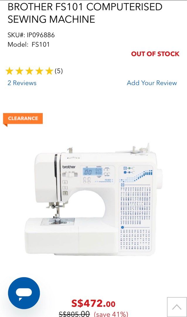 Brother FS101 Computerized Sewing Machine., TV & Home Appliances, Other Home Appliances on Carousell