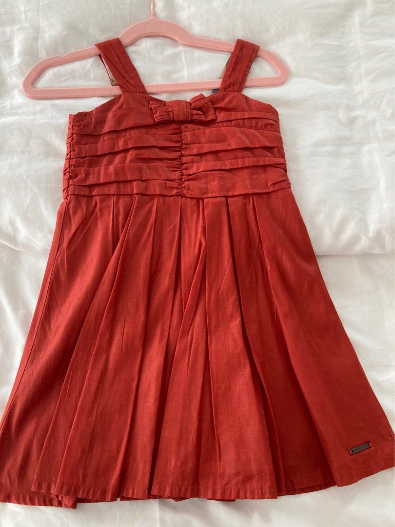 burberry orange dress Burberry Fishnet And Lace Mini Dress, Amber Orange