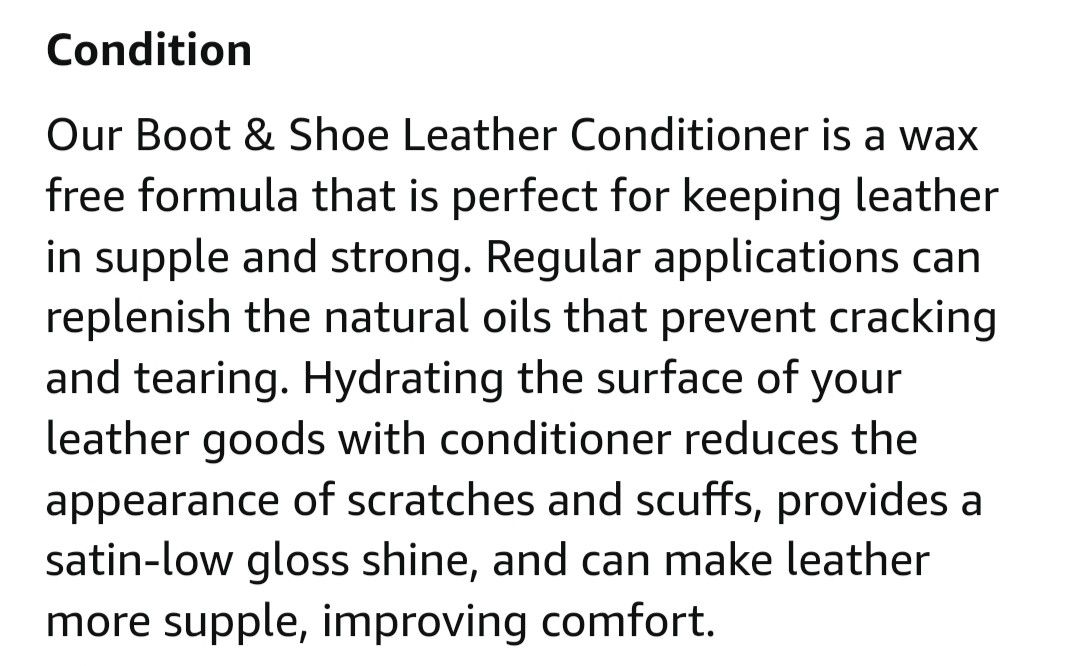 Cadillac boot & shoe leather lotion top
