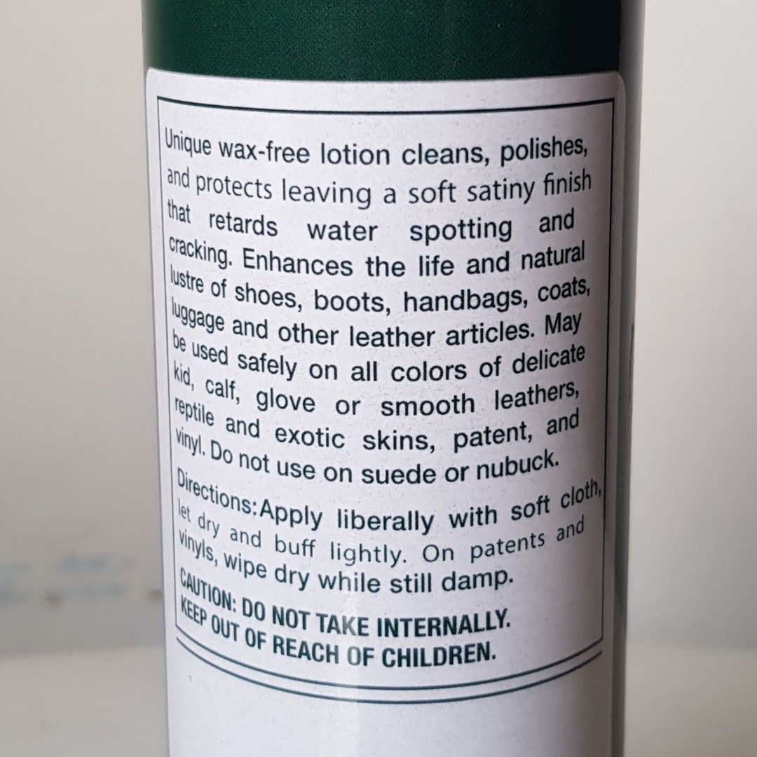 Cadillac boot & discount shoe leather lotion