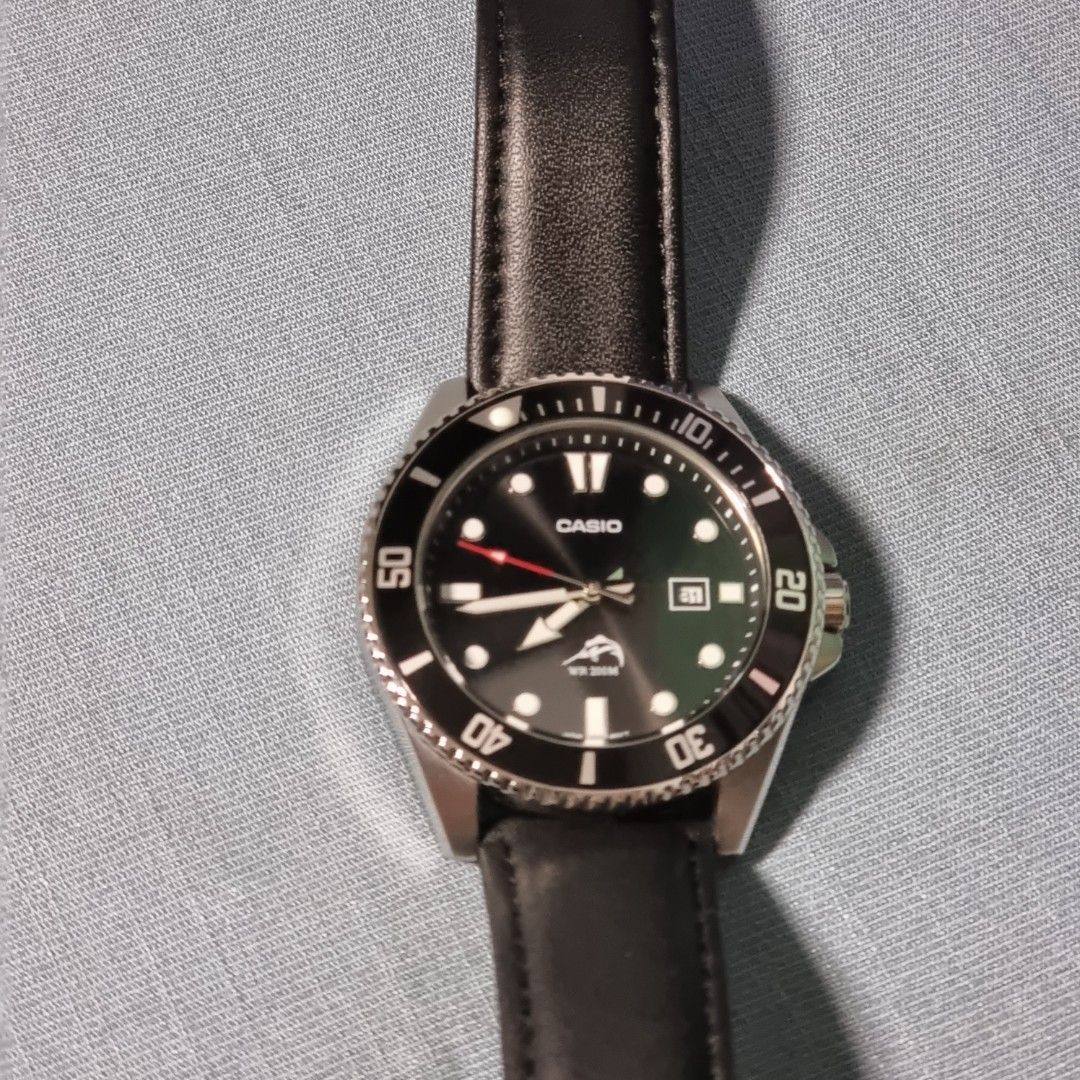 Casio duro store leather strap