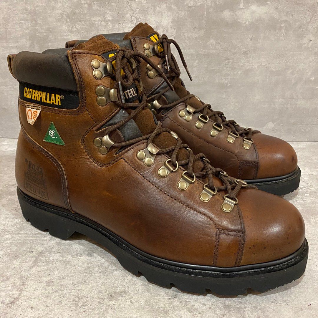 Caterpillar walking machine steel toe boots shoes size 11uk Men s
