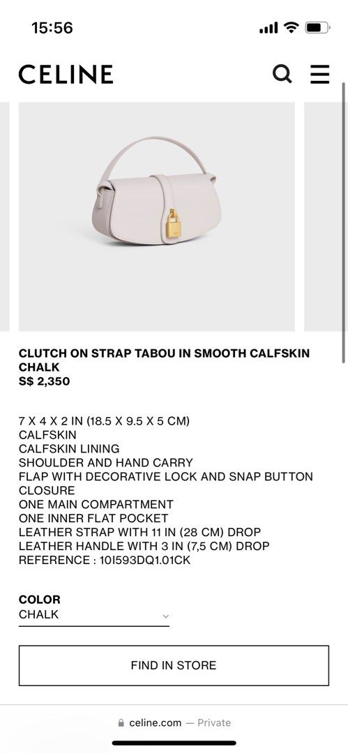 Celine clutch on strap tabou! #theleatheryhub #celinetaboubag 🤎
