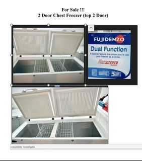Chest type freezer 2 door