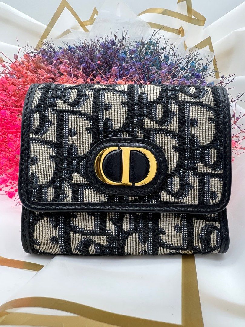 CHRISTIAN DIOR TRIFOLD COMPACT WALLET OBLIQUE CANVAS, Luxury, Bags