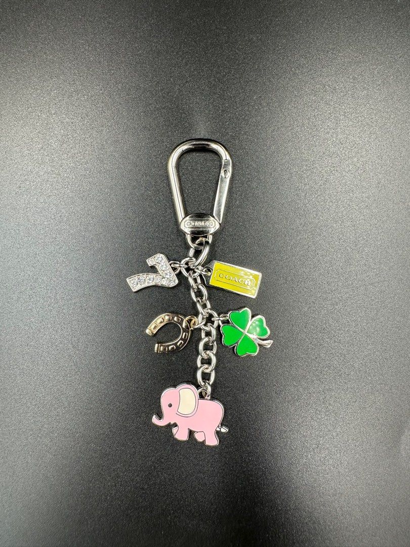 Coach elephant keychain discount