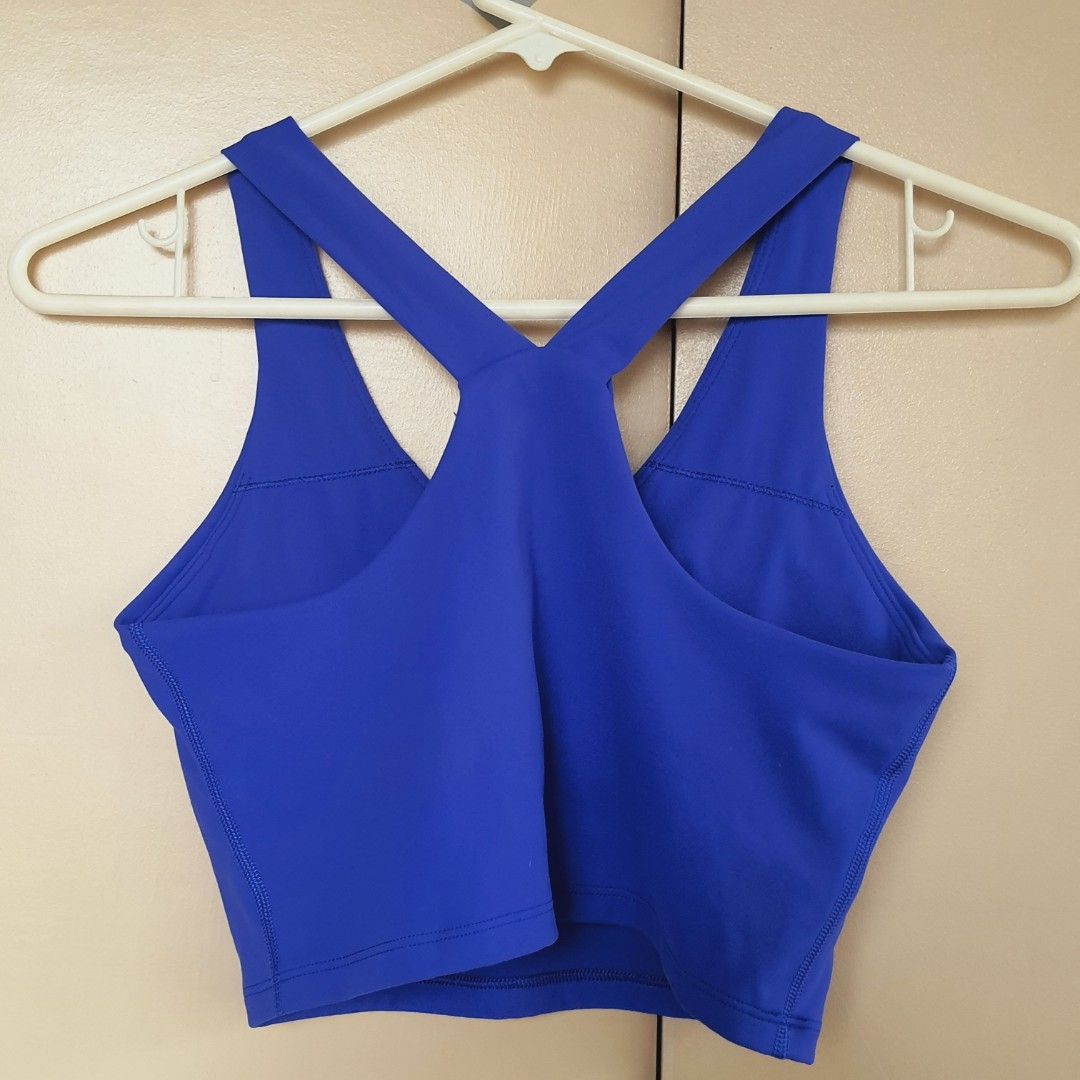 Cobalt blue Alo yoga inspired real bra tank in lapis lazuli on Carousell