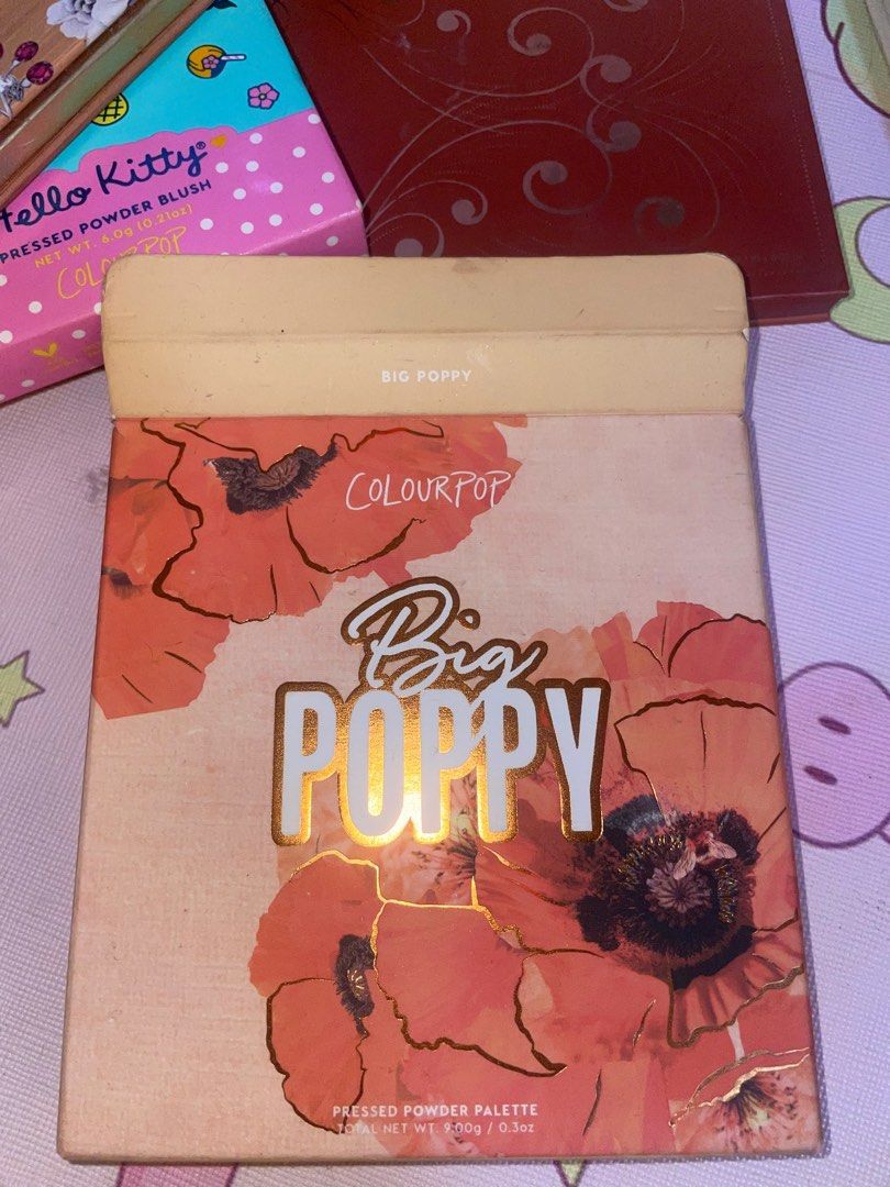 Colourpop Big Poppy Eye Shadow Palette (Category: Makeup) located in Cavite. Submitted by gloomyyoki (Listing ID 1252461068, Image 2). Description: just lightly used.