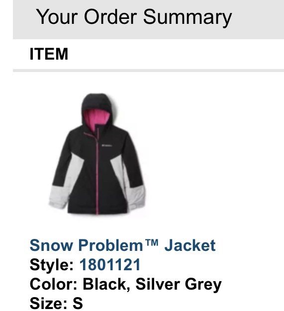 Columbia snow sale problem jacket