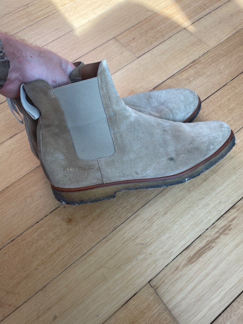 Common projects chelsea outlet boots warm grey