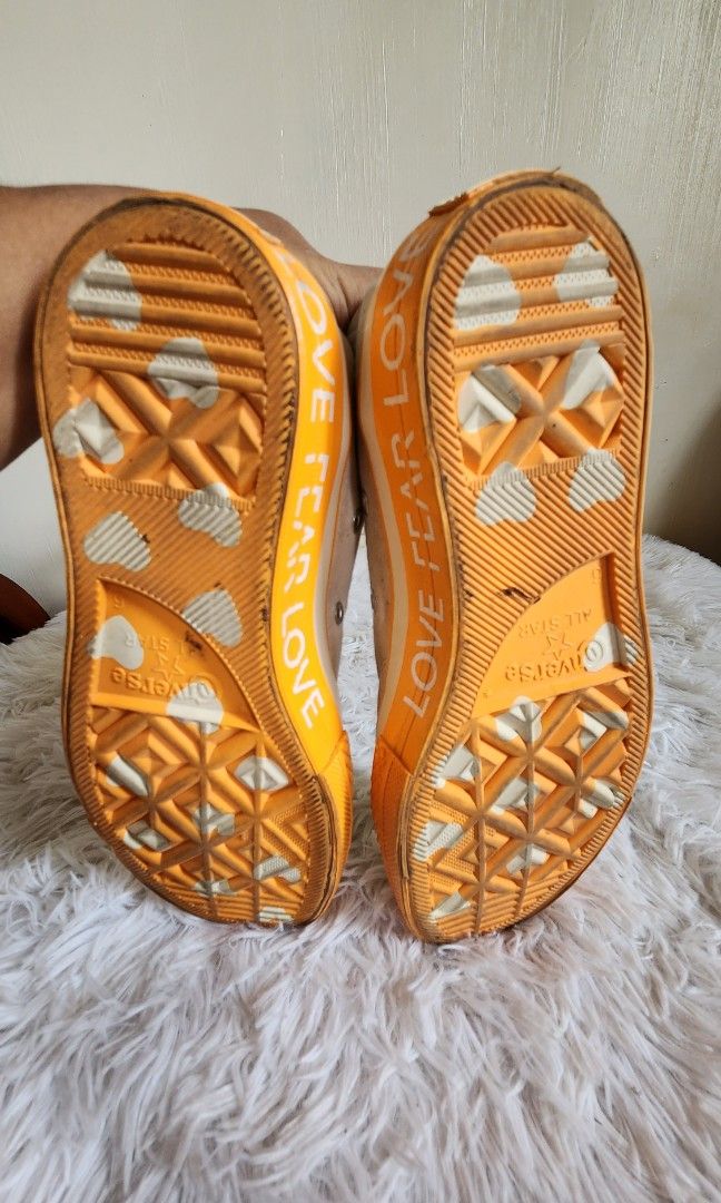 Converse love fear hot sale love yellow